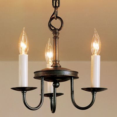 Traditional Three Arm Foyer Chandelier- Large by Hubbardton Forge - Starlight Lighting USA and Canada
